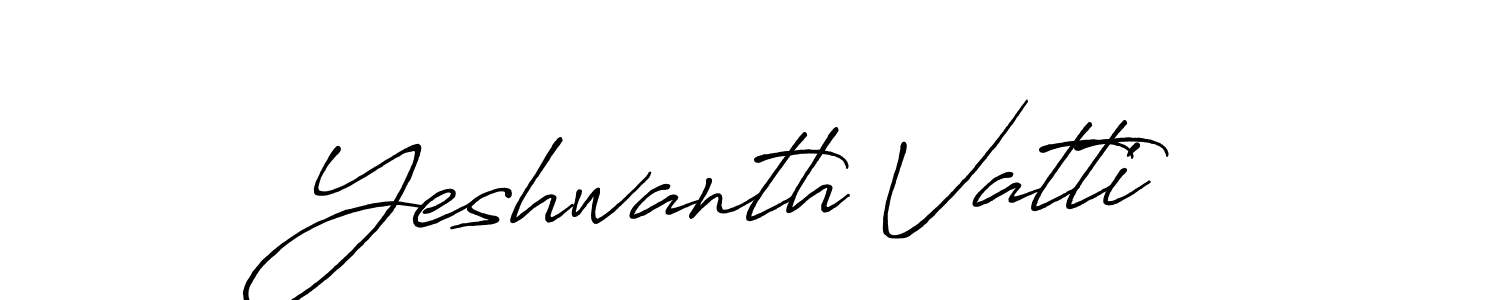 Use a signature maker to create a handwritten signature online. With this signature software, you can design (Antro_Vectra_Bolder) your own signature for name Yeshwanth Vatti. Yeshwanth Vatti signature style 7 images and pictures png