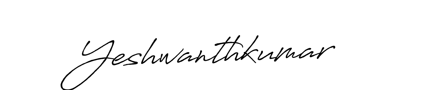 How to make Yeshwanthkumar name signature. Use Antro_Vectra_Bolder style for creating short signs online. This is the latest handwritten sign. Yeshwanthkumar signature style 7 images and pictures png