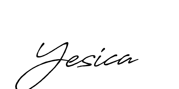 How to make Yesica name signature. Use Antro_Vectra_Bolder style for creating short signs online. This is the latest handwritten sign. Yesica signature style 7 images and pictures png