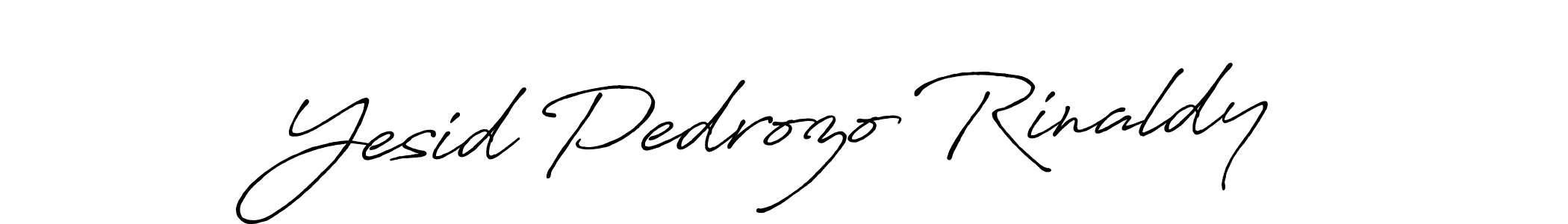 Make a beautiful signature design for name Yesid Pedrozo Rinaldy. With this signature (Antro_Vectra_Bolder) style, you can create a handwritten signature for free. Yesid Pedrozo Rinaldy signature style 7 images and pictures png