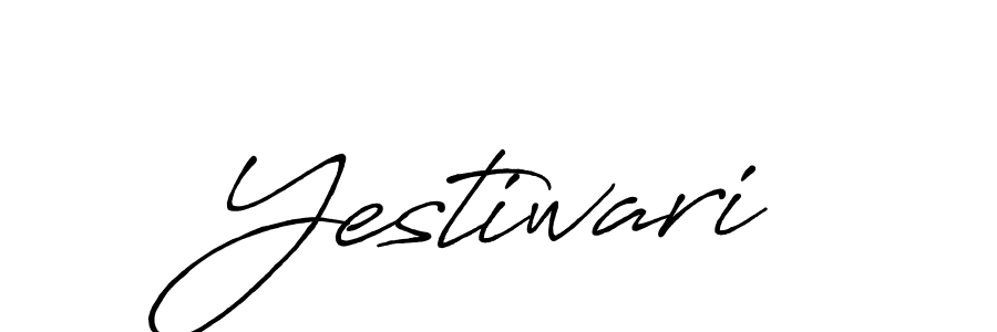 Create a beautiful signature design for name Yestiwari. With this signature (Antro_Vectra_Bolder) fonts, you can make a handwritten signature for free. Yestiwari signature style 7 images and pictures png
