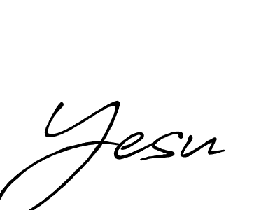 Make a beautiful signature design for name Yesu. With this signature (Antro_Vectra_Bolder) style, you can create a handwritten signature for free. Yesu signature style 7 images and pictures png