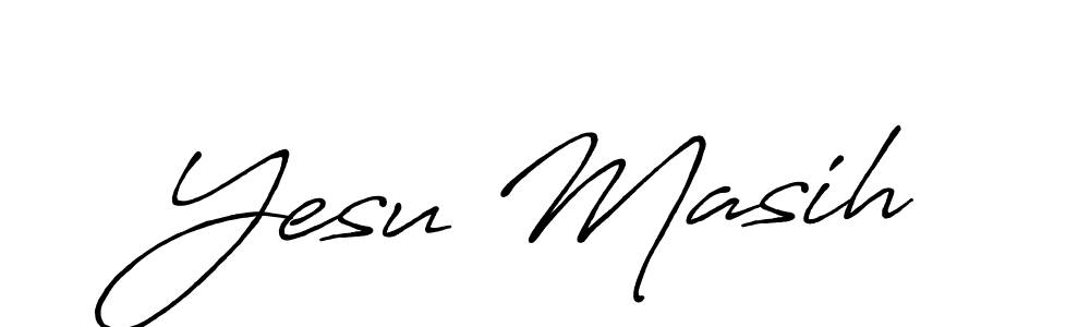 Create a beautiful signature design for name Yesu Masih. With this signature (Antro_Vectra_Bolder) fonts, you can make a handwritten signature for free. Yesu Masih signature style 7 images and pictures png
