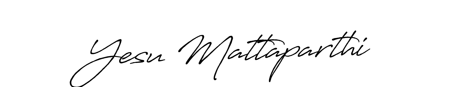 Create a beautiful signature design for name Yesu Mattaparthi. With this signature (Antro_Vectra_Bolder) fonts, you can make a handwritten signature for free. Yesu Mattaparthi signature style 7 images and pictures png