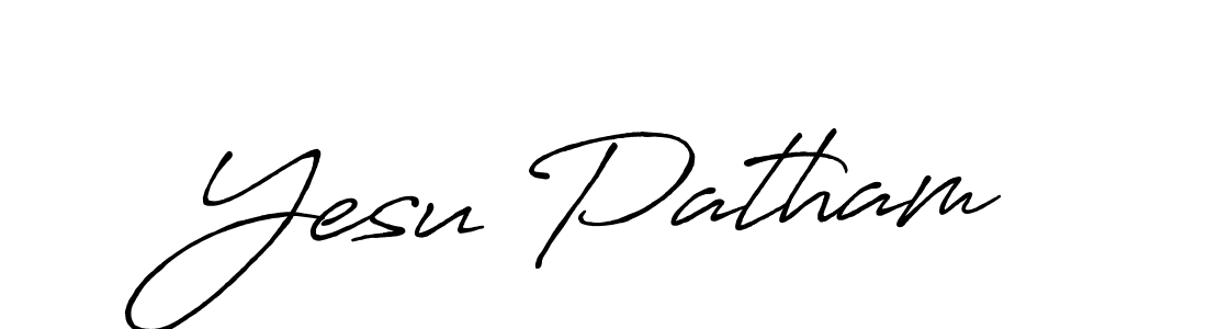 The best way (Antro_Vectra_Bolder) to make a short signature is to pick only two or three words in your name. The name Yesu Patham include a total of six letters. For converting this name. Yesu Patham signature style 7 images and pictures png