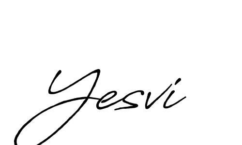 Yesvi stylish signature style. Best Handwritten Sign (Antro_Vectra_Bolder) for my name. Handwritten Signature Collection Ideas for my name Yesvi. Yesvi signature style 7 images and pictures png