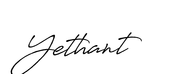 Yethant stylish signature style. Best Handwritten Sign (Antro_Vectra_Bolder) for my name. Handwritten Signature Collection Ideas for my name Yethant. Yethant signature style 7 images and pictures png