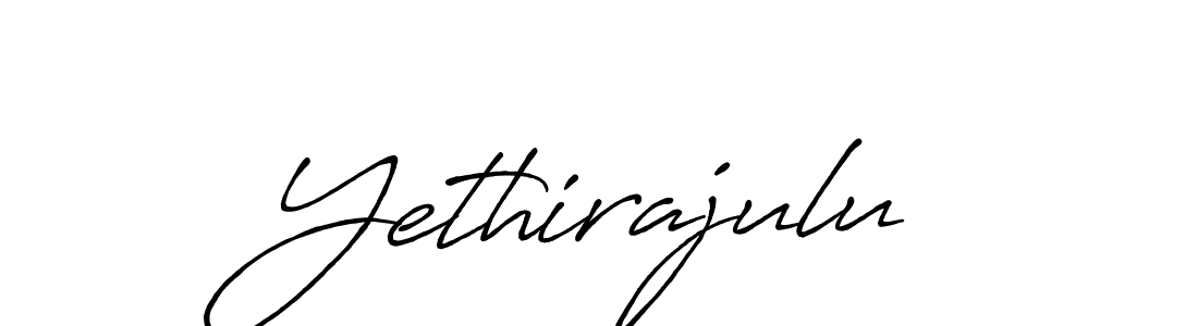 Create a beautiful signature design for name Yethirajulu. With this signature (Antro_Vectra_Bolder) fonts, you can make a handwritten signature for free. Yethirajulu signature style 7 images and pictures png