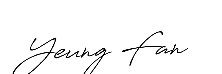 Use a signature maker to create a handwritten signature online. With this signature software, you can design (Antro_Vectra_Bolder) your own signature for name Yeung Fan. Yeung Fan signature style 7 images and pictures png