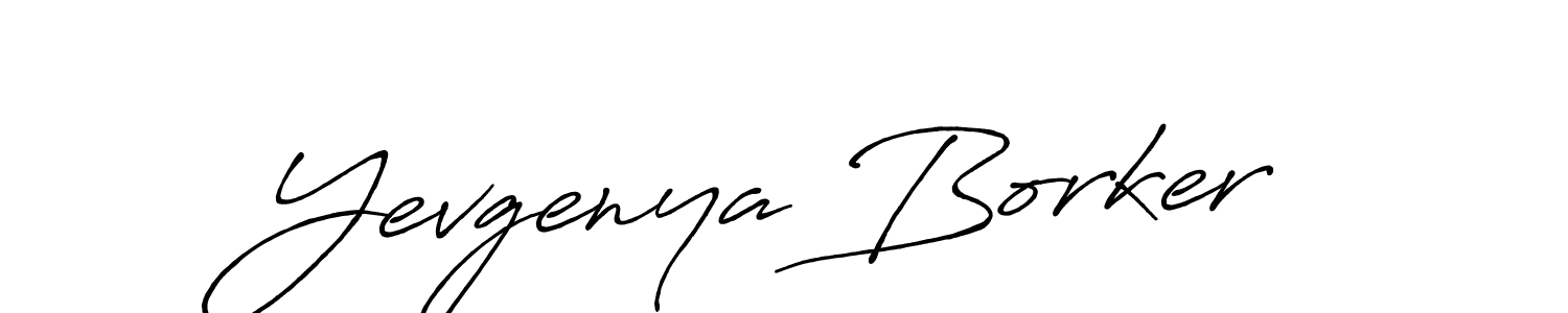 Similarly Antro_Vectra_Bolder is the best handwritten signature design. Signature creator online .You can use it as an online autograph creator for name Yevgenya Borker. Yevgenya Borker signature style 7 images and pictures png