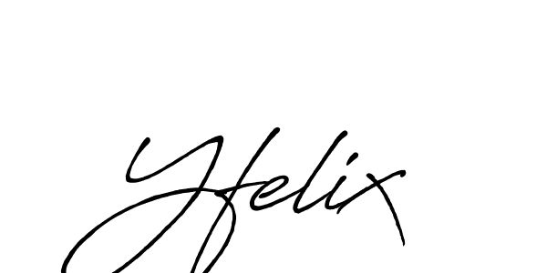 Make a short Yfelix signature style. Manage your documents anywhere anytime using Antro_Vectra_Bolder. Create and add eSignatures, submit forms, share and send files easily. Yfelix signature style 7 images and pictures png