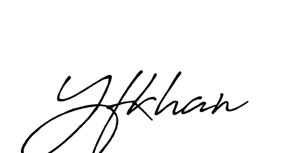 Create a beautiful signature design for name Yfkhan. With this signature (Antro_Vectra_Bolder) fonts, you can make a handwritten signature for free. Yfkhan signature style 7 images and pictures png