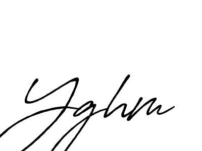 Design your own signature with our free online signature maker. With this signature software, you can create a handwritten (Antro_Vectra_Bolder) signature for name Yghm. Yghm signature style 7 images and pictures png