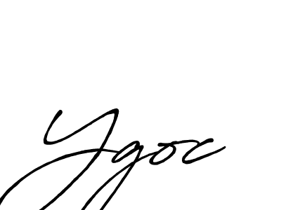 Create a beautiful signature design for name Ygoc. With this signature (Antro_Vectra_Bolder) fonts, you can make a handwritten signature for free. Ygoc signature style 7 images and pictures png