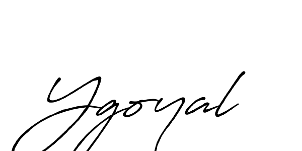 Create a beautiful signature design for name Ygoyal. With this signature (Antro_Vectra_Bolder) fonts, you can make a handwritten signature for free. Ygoyal signature style 7 images and pictures png