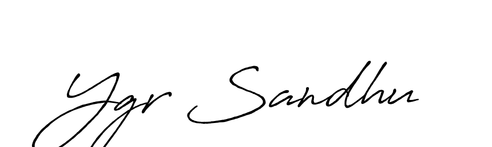 Create a beautiful signature design for name Ygr Sandhu. With this signature (Antro_Vectra_Bolder) fonts, you can make a handwritten signature for free. Ygr Sandhu signature style 7 images and pictures png