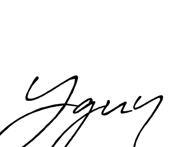 Make a beautiful signature design for name Yguy. With this signature (Antro_Vectra_Bolder) style, you can create a handwritten signature for free. Yguy signature style 7 images and pictures png