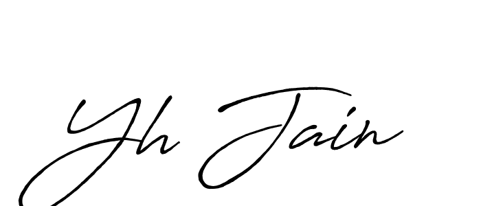 Also we have Yh Jain name is the best signature style. Create professional handwritten signature collection using Antro_Vectra_Bolder autograph style. Yh Jain signature style 7 images and pictures png