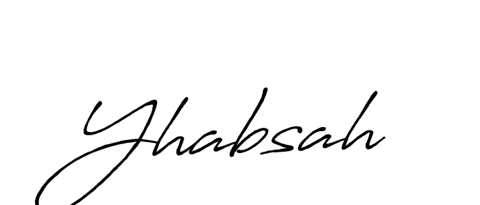 How to make Yhabsah name signature. Use Antro_Vectra_Bolder style for creating short signs online. This is the latest handwritten sign. Yhabsah signature style 7 images and pictures png