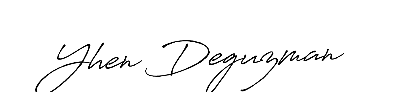 Use a signature maker to create a handwritten signature online. With this signature software, you can design (Antro_Vectra_Bolder) your own signature for name Yhen Deguzman. Yhen Deguzman signature style 7 images and pictures png