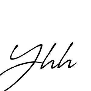 Design your own signature with our free online signature maker. With this signature software, you can create a handwritten (Antro_Vectra_Bolder) signature for name Yhh. Yhh signature style 7 images and pictures png