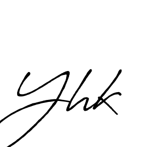 You should practise on your own different ways (Antro_Vectra_Bolder) to write your name (Yhk) in signature. don't let someone else do it for you. Yhk signature style 7 images and pictures png