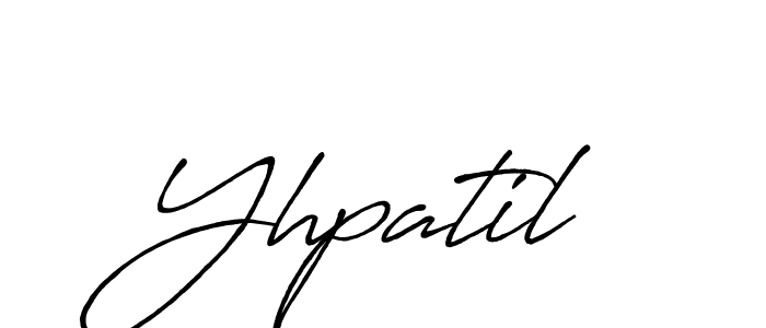 Make a beautiful signature design for name Yhpatil. With this signature (Antro_Vectra_Bolder) style, you can create a handwritten signature for free. Yhpatil signature style 7 images and pictures png