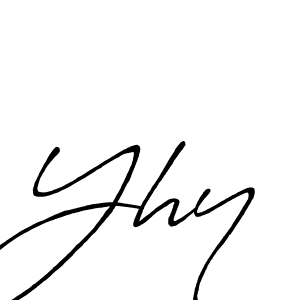 Similarly Antro_Vectra_Bolder is the best handwritten signature design. Signature creator online .You can use it as an online autograph creator for name Yhy. Yhy signature style 7 images and pictures png
