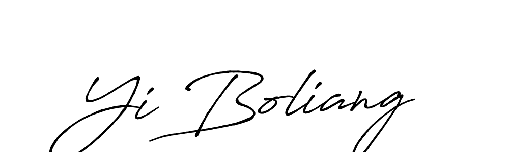 Use a signature maker to create a handwritten signature online. With this signature software, you can design (Antro_Vectra_Bolder) your own signature for name Yi Boliang. Yi Boliang signature style 7 images and pictures png