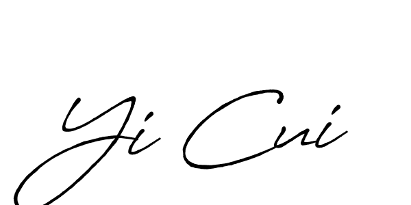 Design your own signature with our free online signature maker. With this signature software, you can create a handwritten (Antro_Vectra_Bolder) signature for name Yi Cui. Yi Cui signature style 7 images and pictures png