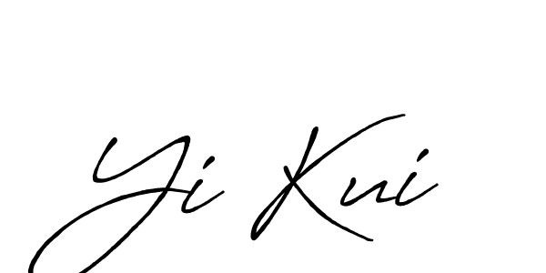 How to make Yi Kui name signature. Use Antro_Vectra_Bolder style for creating short signs online. This is the latest handwritten sign. Yi Kui signature style 7 images and pictures png