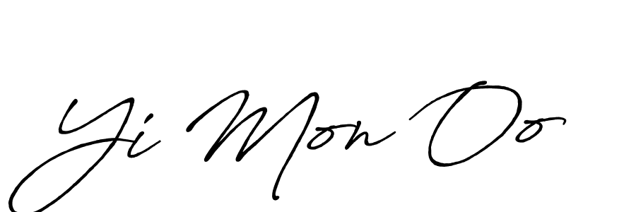 The best way (Antro_Vectra_Bolder) to make a short signature is to pick only two or three words in your name. The name Yi Mon Oo include a total of six letters. For converting this name. Yi Mon Oo signature style 7 images and pictures png