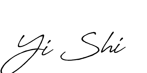 The best way (Antro_Vectra_Bolder) to make a short signature is to pick only two or three words in your name. The name Yi Shi include a total of six letters. For converting this name. Yi Shi signature style 7 images and pictures png
