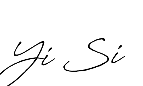 How to make Yi Si signature? Antro_Vectra_Bolder is a professional autograph style. Create handwritten signature for Yi Si name. Yi Si signature style 7 images and pictures png