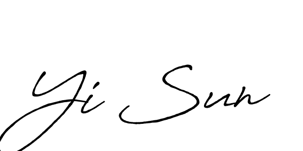 The best way (Antro_Vectra_Bolder) to make a short signature is to pick only two or three words in your name. The name Yi Sun include a total of six letters. For converting this name. Yi Sun signature style 7 images and pictures png