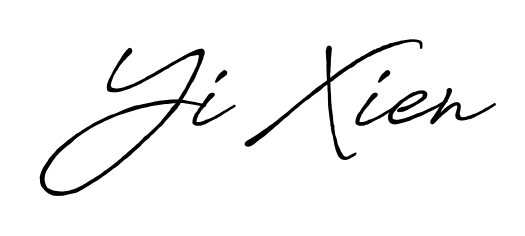 A classic penmanship look for Yi Xien. The Antro_Vectra_Bolder font brings timeless elegance and confidence to every signed document. Yi Xien signature style 7 images and pictures png