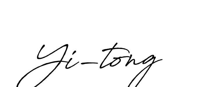 Create a beautiful signature design for name Yi-tong. With this signature (Antro_Vectra_Bolder) fonts, you can make a handwritten signature for free. Yi-tong signature style 7 images and pictures png