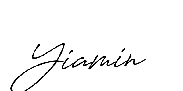 Make a beautiful signature design for name Yiamin. With this signature (Antro_Vectra_Bolder) style, you can create a handwritten signature for free. Yiamin signature style 7 images and pictures png