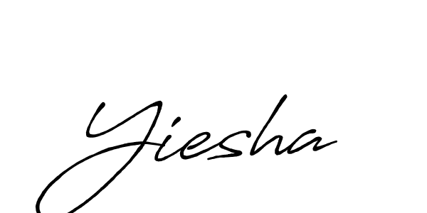 Yiesha stylish signature style. Best Handwritten Sign (Antro_Vectra_Bolder) for my name. Handwritten Signature Collection Ideas for my name Yiesha. Yiesha signature style 7 images and pictures png