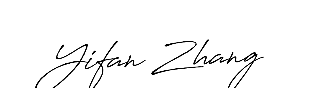 How to make Yifan Zhang name signature. Use Antro_Vectra_Bolder style for creating short signs online. This is the latest handwritten sign. Yifan Zhang signature style 7 images and pictures png