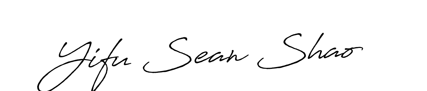 This is the best signature style for the Yifu Sean Shao name. Also you like these signature font (Antro_Vectra_Bolder). Mix name signature. Yifu Sean Shao signature style 7 images and pictures png