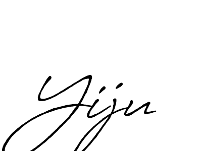 You should practise on your own different ways (Antro_Vectra_Bolder) to write your name (Yiju) in signature. don't let someone else do it for you. Yiju signature style 7 images and pictures png