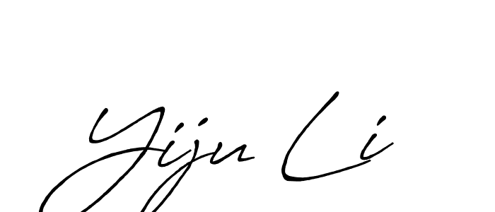 How to make Yiju Li signature? Antro_Vectra_Bolder is a professional autograph style. Create handwritten signature for Yiju Li name. Yiju Li signature style 7 images and pictures png