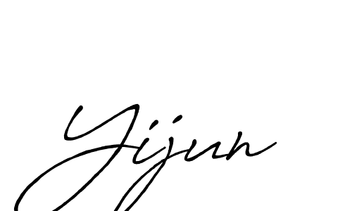 Design your own signature with our free online signature maker. With this signature software, you can create a handwritten (Antro_Vectra_Bolder) signature for name Yijun. Yijun signature style 7 images and pictures png