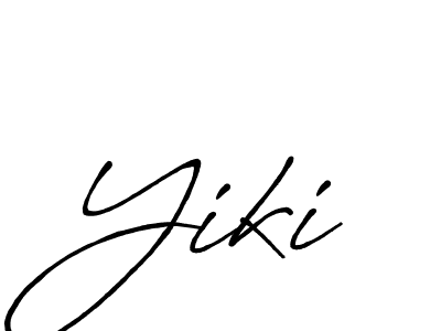 How to make Yiki signature? Antro_Vectra_Bolder is a professional autograph style. Create handwritten signature for Yiki name. Yiki signature style 7 images and pictures png