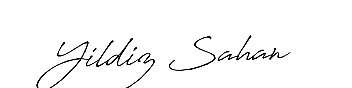 Make a beautiful signature design for name Yildiz Sahan. With this signature (Antro_Vectra_Bolder) style, you can create a handwritten signature for free. Yildiz Sahan signature style 7 images and pictures png