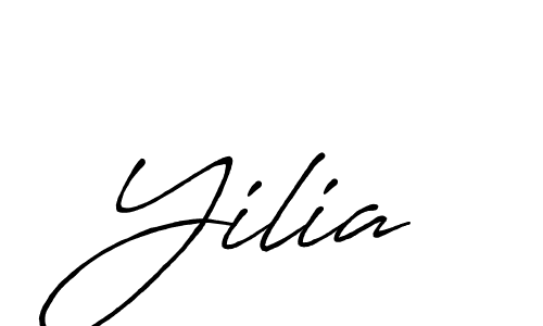 Use a signature maker to create a handwritten signature online. With this signature software, you can design (Antro_Vectra_Bolder) your own signature for name Yilia. Yilia signature style 7 images and pictures png