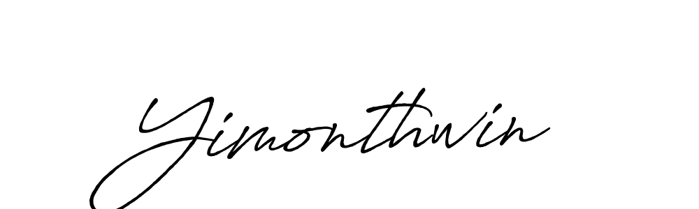 Use a signature maker to create a handwritten signature online. With this signature software, you can design (Antro_Vectra_Bolder) your own signature for name Yimonthwin. Yimonthwin signature style 7 images and pictures png