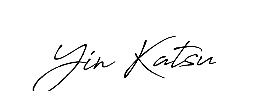 Also You can easily find your signature by using the search form. We will create Yin Katsu name handwritten signature images for you free of cost using Antro_Vectra_Bolder sign style. Yin Katsu signature style 7 images and pictures png