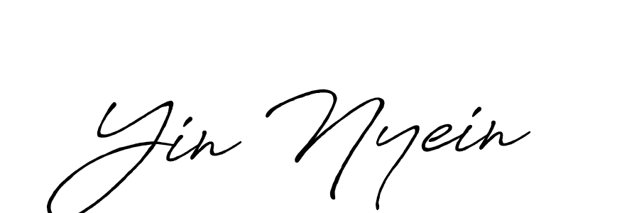 Use a signature maker to create a handwritten signature online. With this signature software, you can design (Antro_Vectra_Bolder) your own signature for name Yin Nyein. Yin Nyein signature style 7 images and pictures png